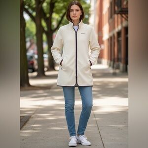 Merrell Off White Windbreaker/Jacket with Brown Trim